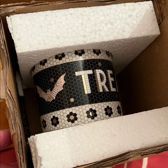 Anthropologie Halloween mug! The Bistro Tile  Stoneware Mug - Halloween edition! - Picture 2 of 10